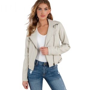 TOBI Faux leather off-white jacket